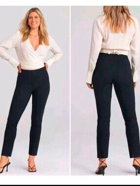 Honeylove Black High-Rise Straight-Leg Pants